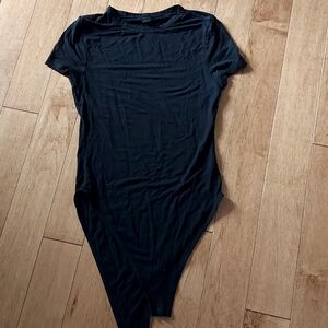 Tshirt Style Black Body Suit